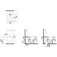 Унитаз-компакт безободковый с функцией биде с сиденьем микролифт Bien Neptun NPKD06301VP1W5SZ0