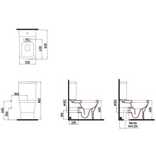 Унитаз-компакт безободковый с функцией биде с сиденьем микролифт Bien Neptun NPKD06301VP1W5SZ0