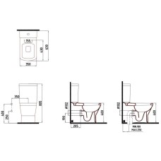 Унитаз-компакт безободковый с функцией биде с сиденьем микролифт Bien Neptun NPKD06301VP1W5SZ0