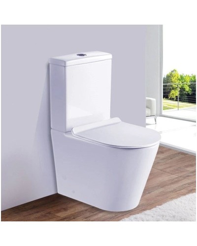 Унитаз-компакт безободковый с сиденьем микролифт Esbano Alagon-C ESUNALAGCW