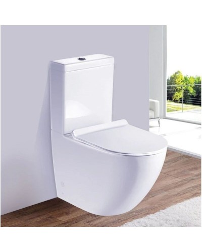 Унитаз-компакт безободковый с сиденьем микролифт Esbano Ripoll-C ESUNRIPOCW
