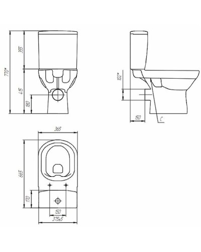 Унитаз компакт Cersanit City S-KO-CIT011-3/5-COn-S-DL-w с бачком и сиденьем Микролифт