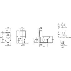 Унитаз Jacob Delafon Panache E1370-00 без сиденья и бачка