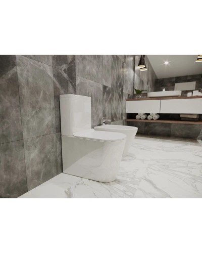 Унитаз-компакт безободковый с сиденьем микролифт Timo Inari TK-501