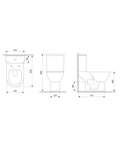 Унитаз-компакт безободковый с сиденьем микролифт Damixa Palace Grand 468600SC