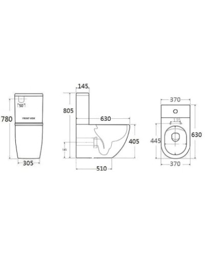 Унитаз-компакт безободковый с сиденьем микролифт Bogner BR-2200