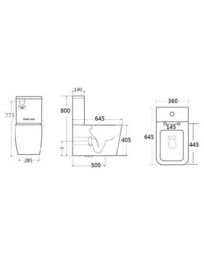 Унитаз-компакт безободковый с сиденьем микролифт Bogner BR-2201