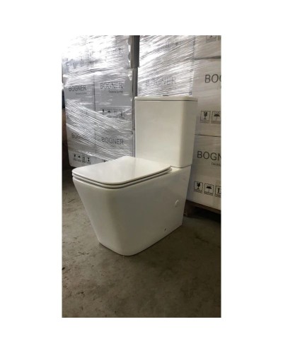 Унитаз-компакт безободковый с сиденьем микролифт Bogner BR-2201