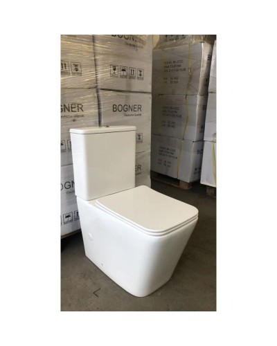 Унитаз-компакт безободковый с сиденьем микролифт Bogner BR-2201