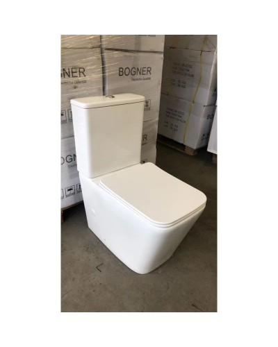 Унитаз-компакт безободковый с сиденьем микролифт Bogner BR-2201