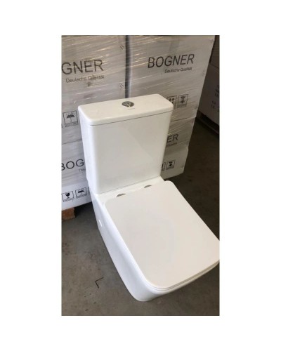 Унитаз-компакт безободковый с сиденьем микролифт Bogner BR-2201