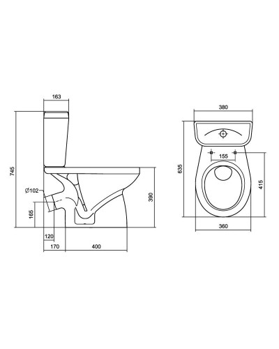 Унитаз-компакт с сиденьем микролифт Santek Анимо 1.WH30.2.137