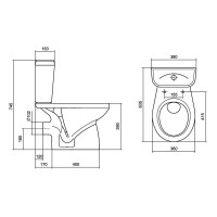Унитаз-компакт с сиденьем полипропилен Santek Анимо 1.WH11.0.035
