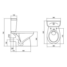 Унитаз-компакт с сиденьем полипропилен Santek Анимо 1.WH11.0.035