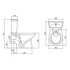 Унитаз-компакт с сиденьем полипропилен Santek Анимо 1.WH11.0.035