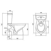 Унитаз-компакт с сиденьем полипропилен Santek Анимо 1.WH11.0.032