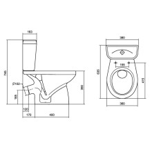 Унитаз-компакт с сиденьем полипропилен Santek Анимо 1.WH11.0.032