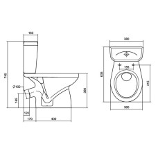 Унитаз-компакт с сиденьем полипропилен Santek Анимо 1.WH11.0.032
