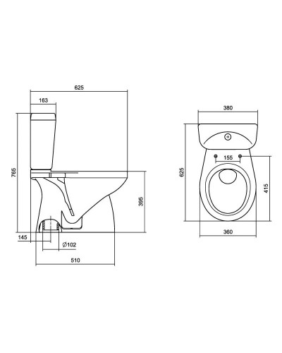 Унитаз-компакт с сиденьем микролифт Santek Анимо 1.WH30.2.136