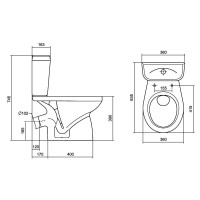 Унитаз-компакт с сиденьем Santek Анимо 1.WH30.2.134