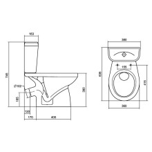 Унитаз-компакт с сиденьем Santek Анимо 1.WH30.2.134