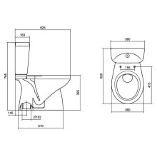 Унитаз-компакт с сиденьем Santek Анимо 1.WH30.2.133