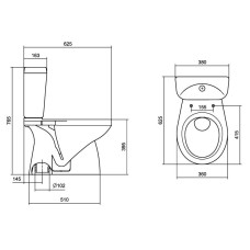 Унитаз-компакт с сиденьем Santek Анимо 1.WH30.2.133