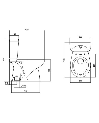 Унитаз-компакт с сиденьем Santek Анимо 1.WH30.2.133