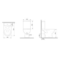 Унитаз-компакт безободковый с сиденьем микролифт Am.Pm Gem C908600SC