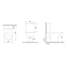 Унитаз-компакт безободковый с сиденьем микролифт Am.Pm Gem C908600SC