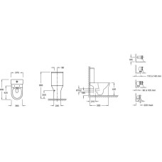 Унитаз-компакт безободковый с сиденьем микролифт Jacob Delafon Aleo UJAL102-0 + ETAL212-0 + E33127-0