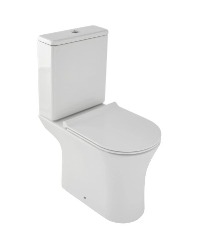 Унитаз-компакт безободковый с сиденьем микролифт Jacob Delafon Aleo UJAL102-0 + ETAL212-0 + E33127-0