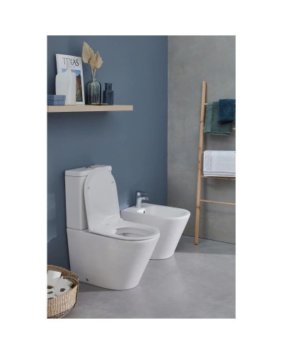 Унитаз-компакт безободковый с сиденьем микролифт Jacob Delafon Rodin+ UJAB102-00 + ETAB232-00 + E23280-00