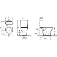 Унитаз-компакт безободковый с сиденьем микролифт Jacob Delafon Patio UJV102-00 + ETB212-00 + E70021-00