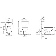 Унитаз-компакт с сиденьем микролифт Jacob Delafon Odeon Up 4956CK-00 + E4740-00 + 8409K-00