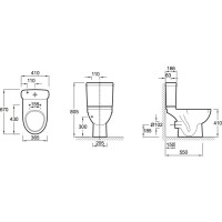 Унитаз-компакт с сиденьем Jacob Delafon Odeon Up 4956CK-00 + E4740-00 + 8407K-00