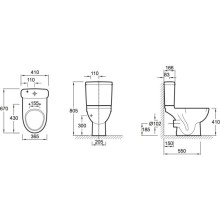Унитаз-компакт с сиденьем Jacob Delafon Odeon Up 4956CK-00 + E4740-00 + 8407K-00