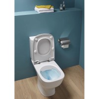 Унитаз-компакт безободковый с сиденьем микролифт Jacob Delafon Struktura UJAJ102-WTE + ETAG212-WTE + E70024-WTE