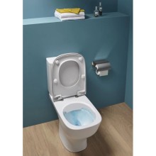 Унитаз-компакт безободковый с сиденьем микролифт Jacob Delafon Struktura UJAJ102-WTE + ETAG212-WTE + E70024-WTE