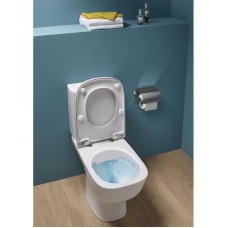 Унитаз-компакт безободковый с сиденьем микролифт Jacob Delafon Struktura UJAJ102-WTE + ETAG212-WTE + E70024-WTE