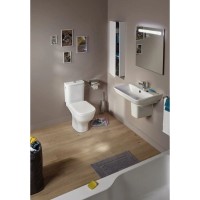 Унитаз-компакт безободковый с сиденьем микролифт Jacob Delafon Struktura UJAJ102-WTE + ETAG212-WTE + E70024-WTE