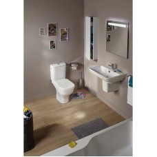 Унитаз-компакт безободковый с сиденьем микролифт Jacob Delafon Struktura UJAJ102-WTE + ETAG212-WTE + E70024-WTE