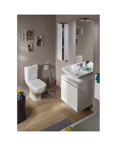 Унитаз-компакт безободковый с сиденьем микролифт Jacob Delafon Struktura UJAJ102-WTE + ETAG212-WTE + E70024-WTE