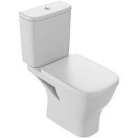 Унитаз-компакт безободковый с сиденьем микролифт Jacob Delafon Struktura UJAJ102-WTE + ETAG212-WTE + E70024-WTE