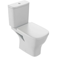 Унитаз-компакт безободковый с сиденьем микролифт Jacob Delafon Struktura UJAJ102-WTE + ETAG212-WTE + E70024-WTE