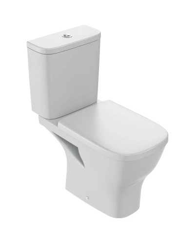 Унитаз-компакт безободковый с сиденьем микролифт Jacob Delafon Struktura UJAJ102-WTE + ETAG212-WTE + E70024-WTE