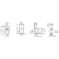 Унитаз-компакт с сиденьем микролифт Jacob Delafon Ove 19974W-00 + E1558-00