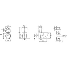 Унитаз-компакт с сиденьем микролифт Jacob Delafon Ove 19974W-00 + E1558-00