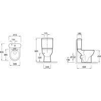 Унитаз-компакт с сиденьем Jacob Delafon Odeon Up 18557К-00 + E4740-00 + E70009-00