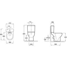 Унитаз-компакт с сиденьем Jacob Delafon Odeon Up 18557К-00 + E4740-00 + E70009-00
